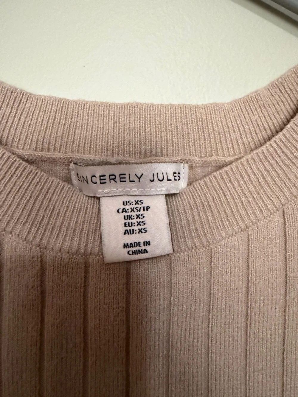 Sincerely Jules Cream Ribbed Wide-Leg Pants Set - Picture 3 of 6